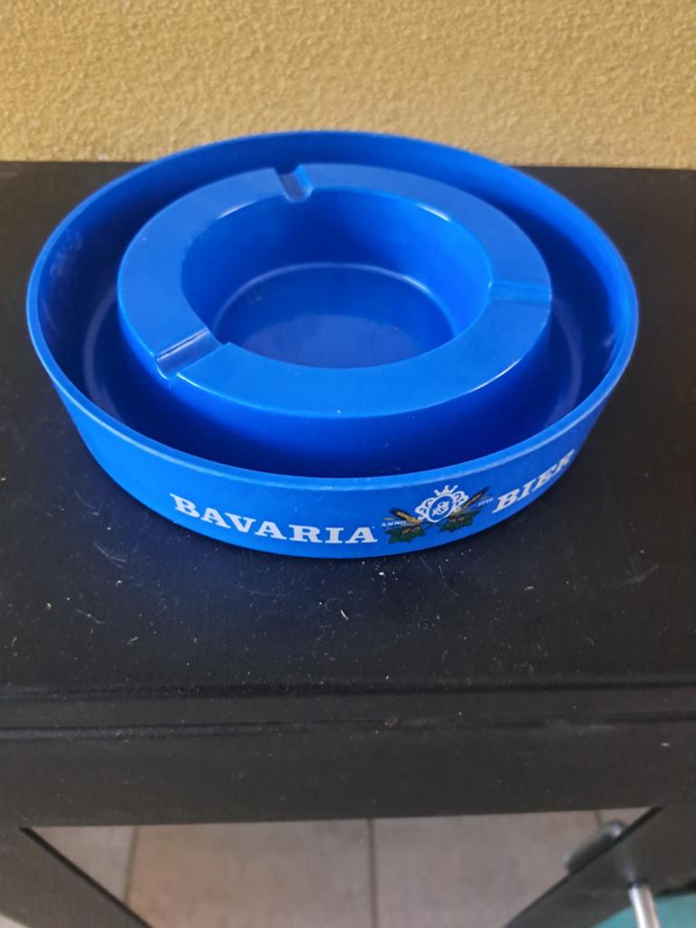 Bavaria Bier Asbak - Blauw, 185 mm Diameter, Ophalen, Zo goed als nieuw, Asbak