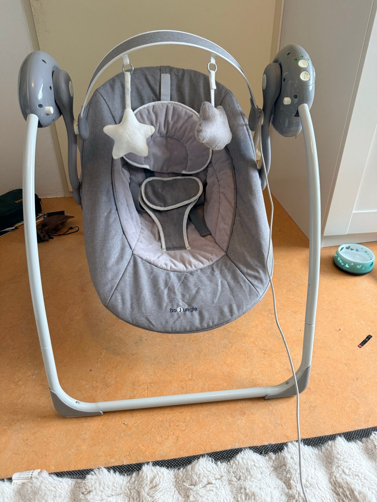Bo Jungle B-Portable Swing Grey - Baby schommelstoel, Ophalen, Zo goed als nieuw