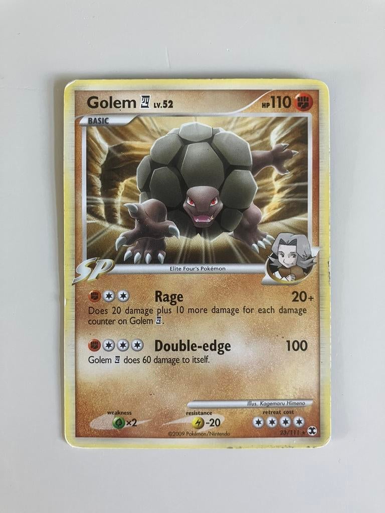 Pokemon kaart golem, Ophalen of Verzenden, Zo goed als nieuw