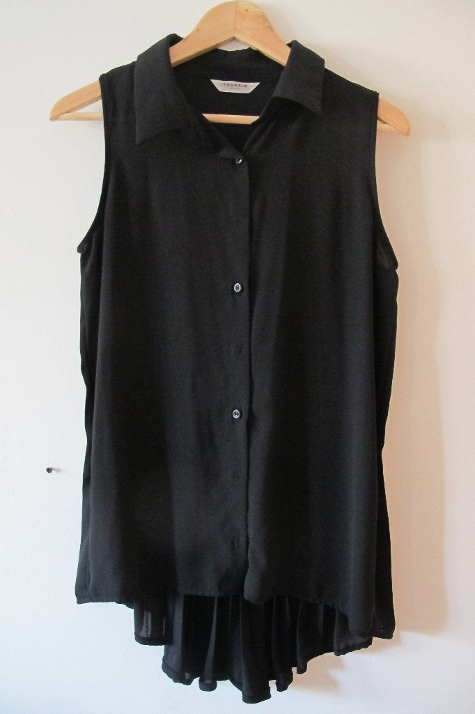 Hi-Lo blouse, Kleding | Dames, Blouses en Tunieken, Ophalen of Verzenden, Nieuw, Maat 36 (S), Zwart
