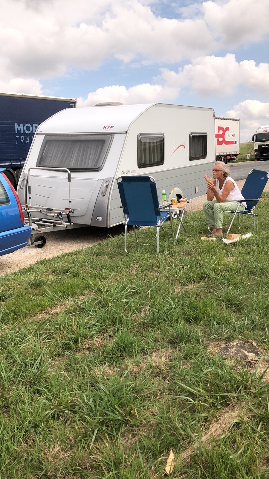 Aangeboden Kip Sky Line 41TDB Special, Caravans en Kamperen, Kip, Frans bed, Treinzit, Particulier