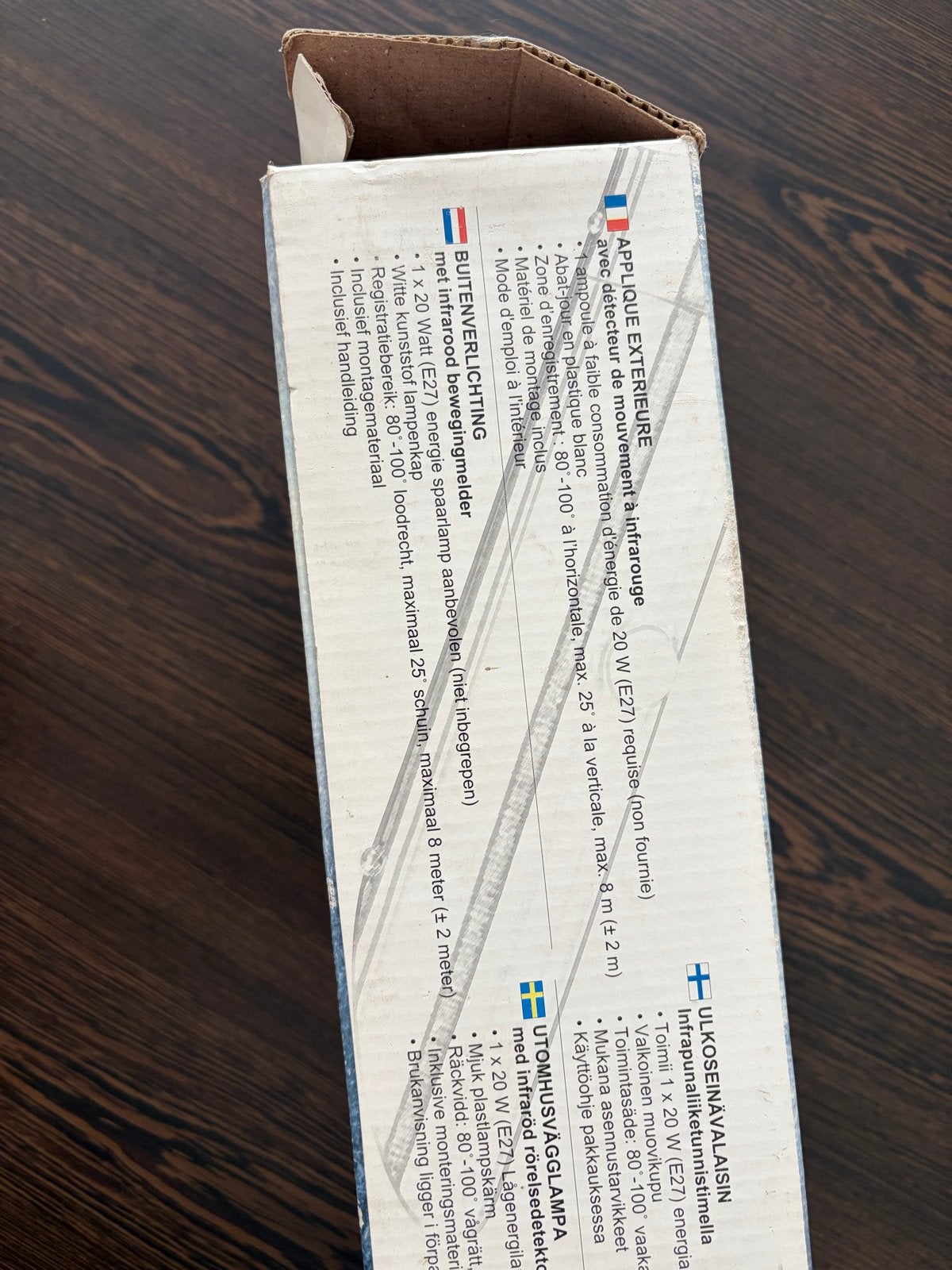 Uitenkamp buitenlamp met bewegingssensor, Ophalen, Bewegingssensor, Staal, Minder dan 50 watt