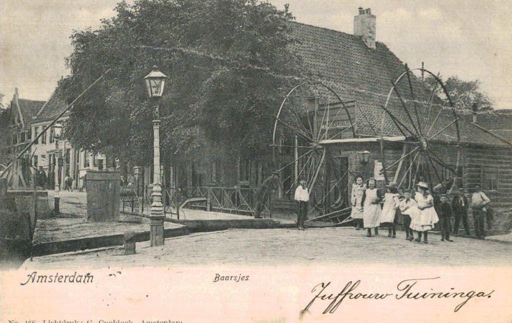 AMSTERDAM Baarsjes Bijzondere brug Volk, Verzamelen, Verzenden, Voor 1920, Gelopen, Noord-Holland