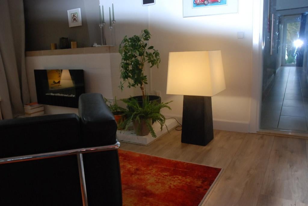 vintage design '70/80  vloerlamp 'de Lampenier', Ophalen, Nederlands vintage design, Gebruikt, Stof