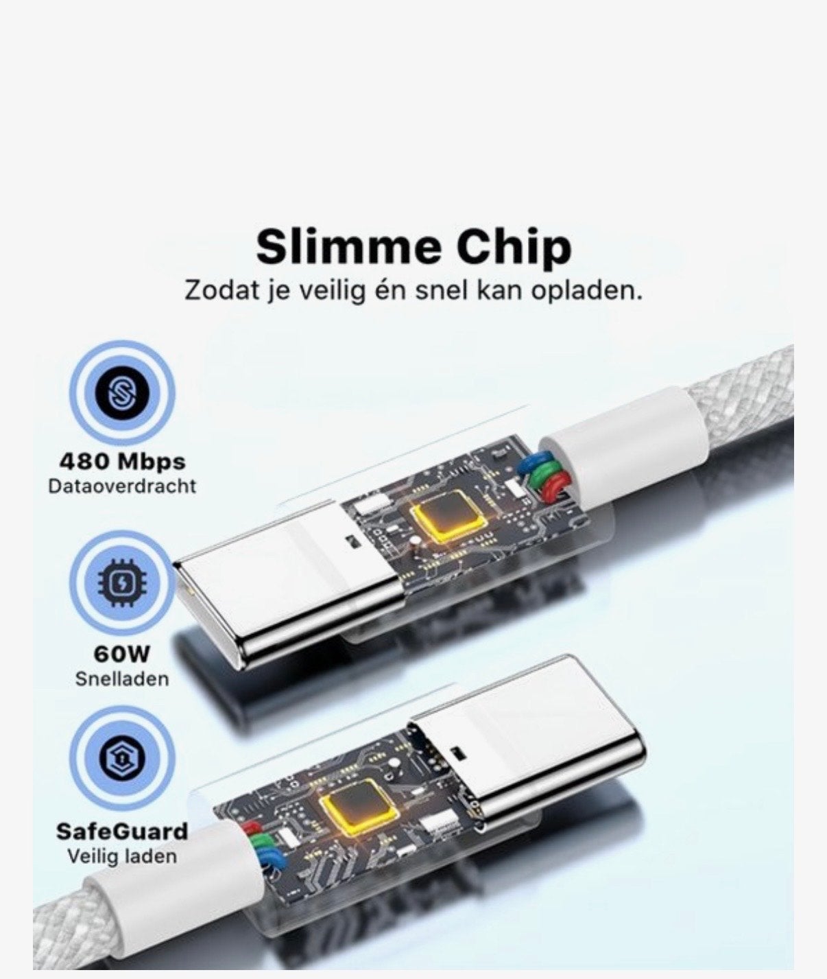 Foto 5 van 20W Snellader met USB-C Kabel - GaN Technologie