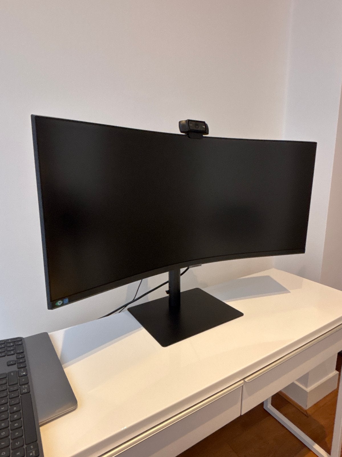 Samsung Viewfinity S6 S65UC 34 inch Curved + Logitech Webcam, HDMI, Curved, VA, Ophalen of Verzenden