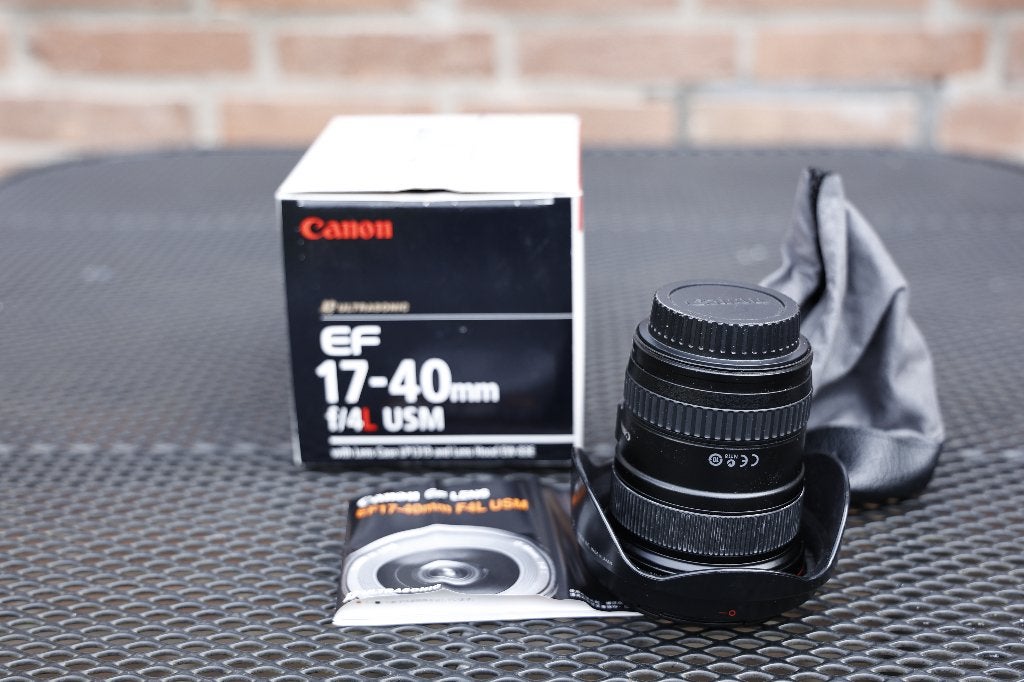 Canon EF 17-40mm F/4 L USM, Beschermhoes/tas, Gebruikt, Canon, 17 mm