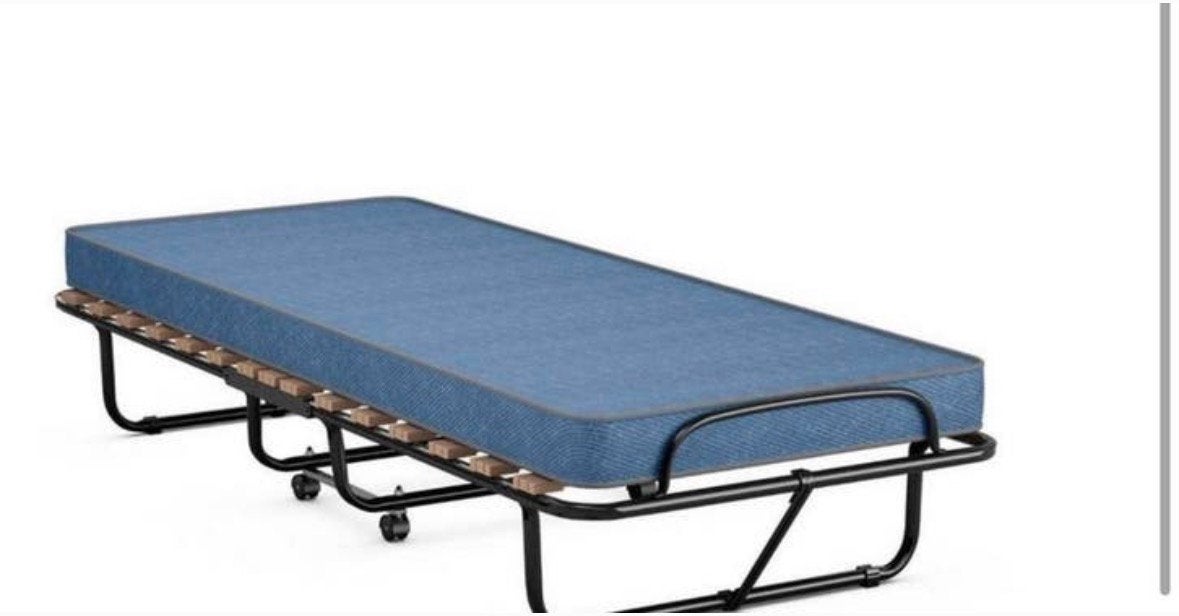 Inklapbare bed, Ophalen, Gebruikt, Eenpersoons, Blauw