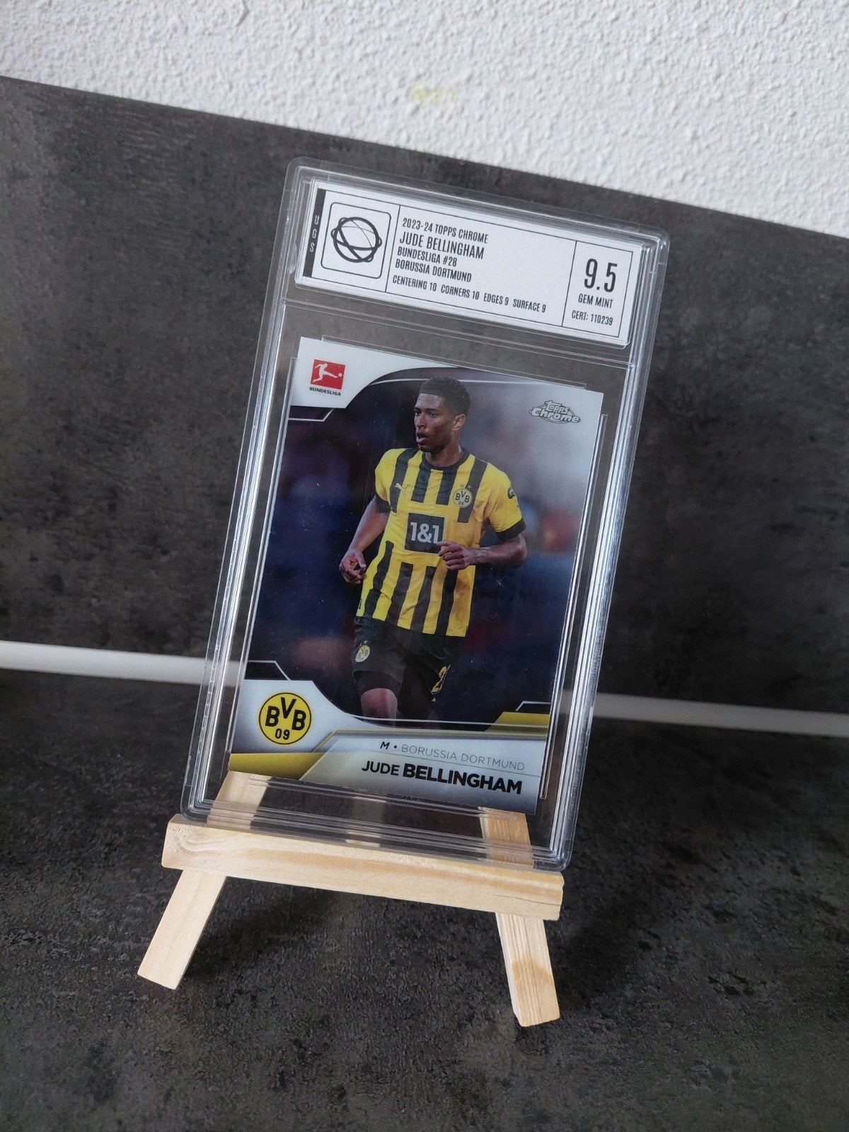 jude bellingham (dortmund/real madrid) topps ugs 9,5, Verzenden, Nieuw, Buitenlandse clubs, Spelerskaart