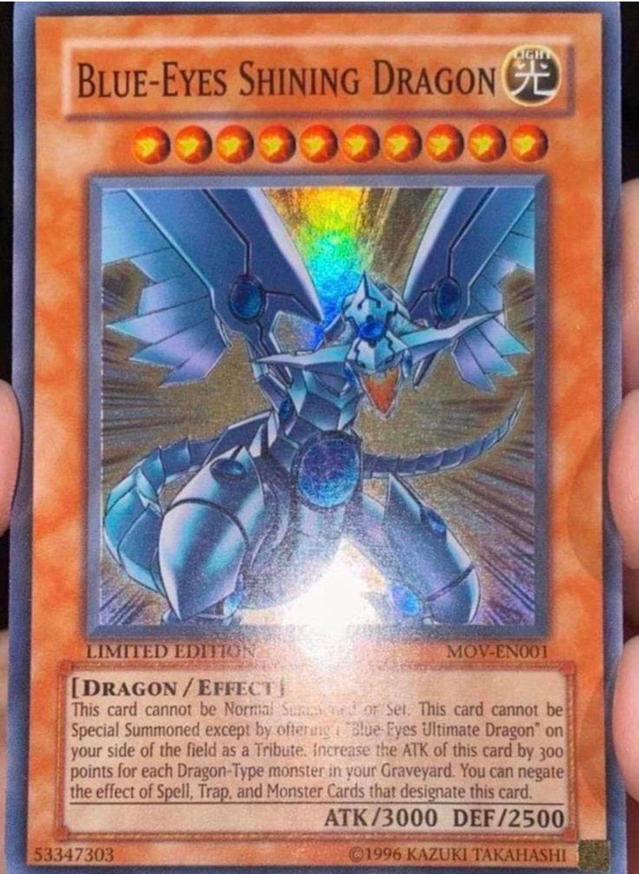 Yu-Gi-Oh! Blue-Eyes Shining Dragon MOV  US Movie Promo Mint, Hobby en Vrije tijd, Verzamelkaartspellen | Yu-gi-Oh!, Ophalen of Verzenden