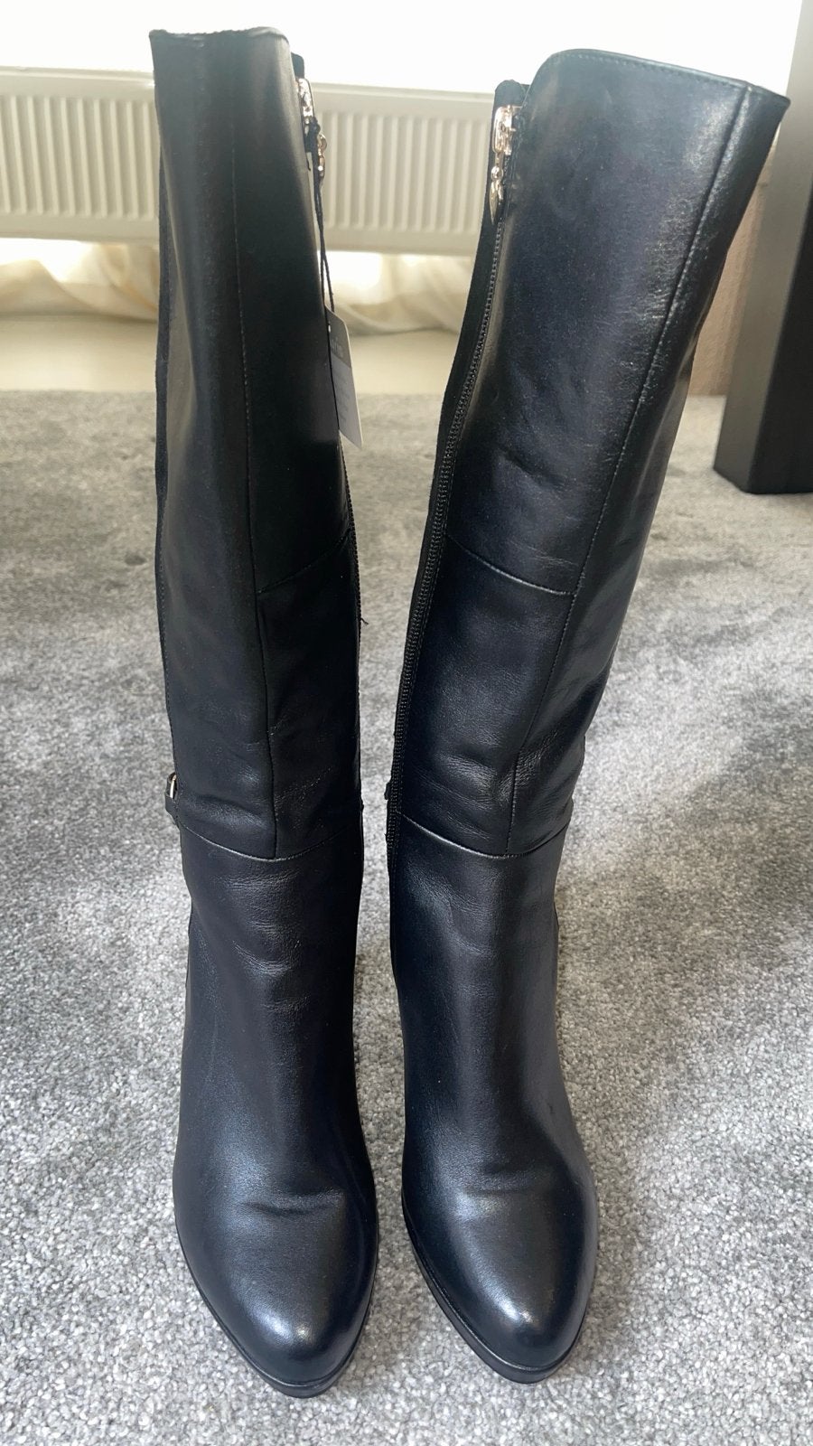 Tamaris Zwarte Leren Laarzen - Maat 36, Nieuw met label, Kleding | Dames, Schoenen, Ophalen of Verzenden, Nieuw, Zwart, Hoge laarzen