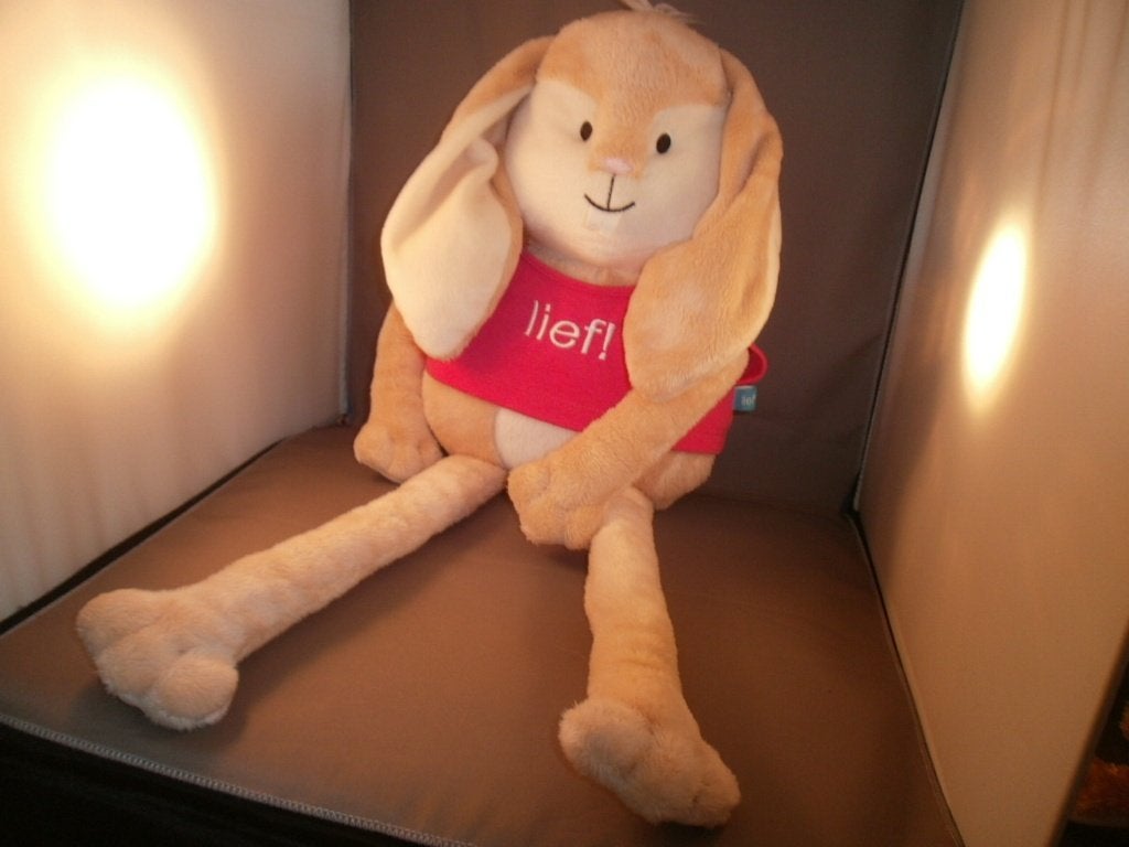 lief lifestyle xl konijn 79 cm groot crème /wit velours roze, Overige merken, Konijn, Ophalen of Verzenden, Zo goed als nieuw