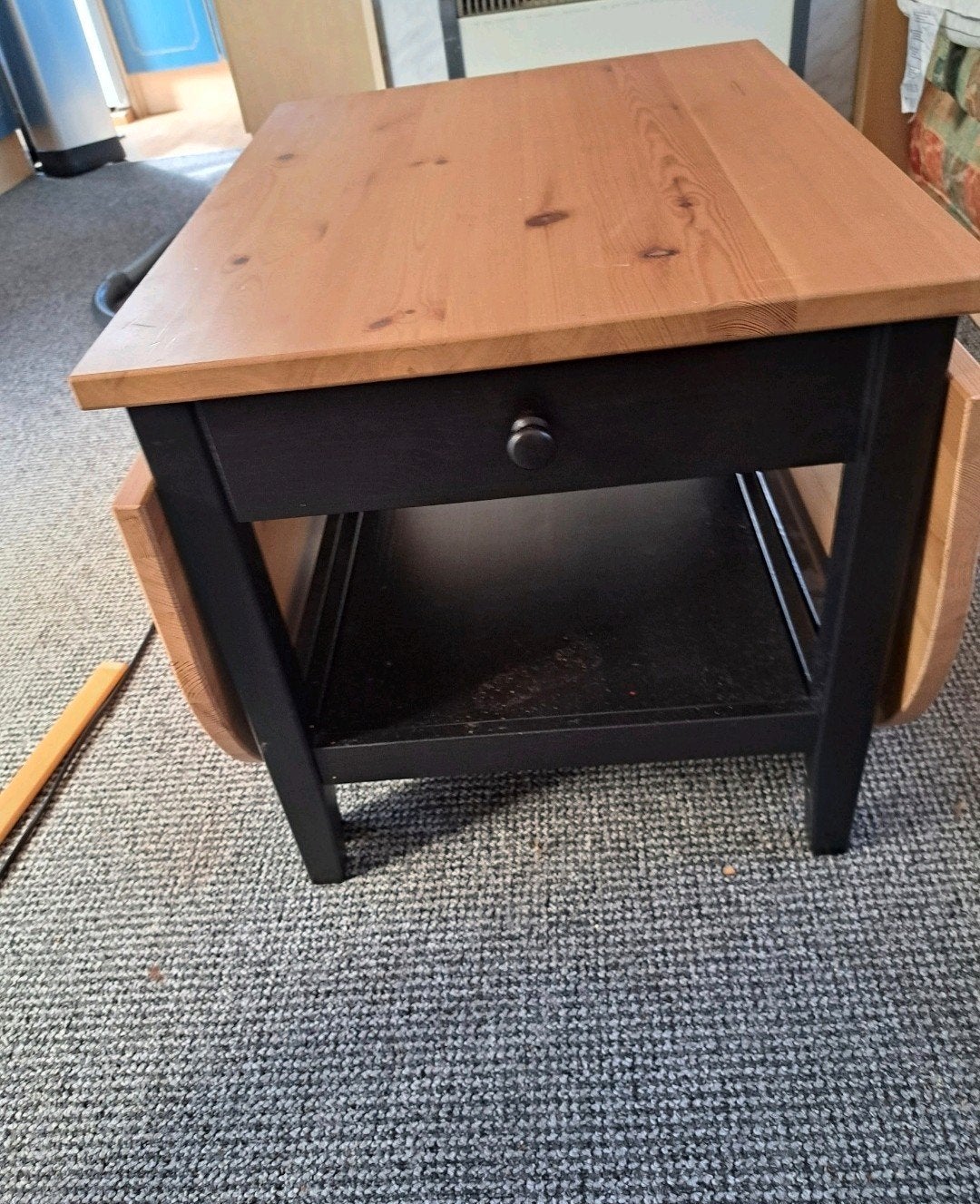 IKEA Arkelstorp uitklapbare salontafel met lade, Huis en Inrichting, Tafels | Salontafels, Ophalen, 50 – 75, Gebruikt, 50 tot 100 cm