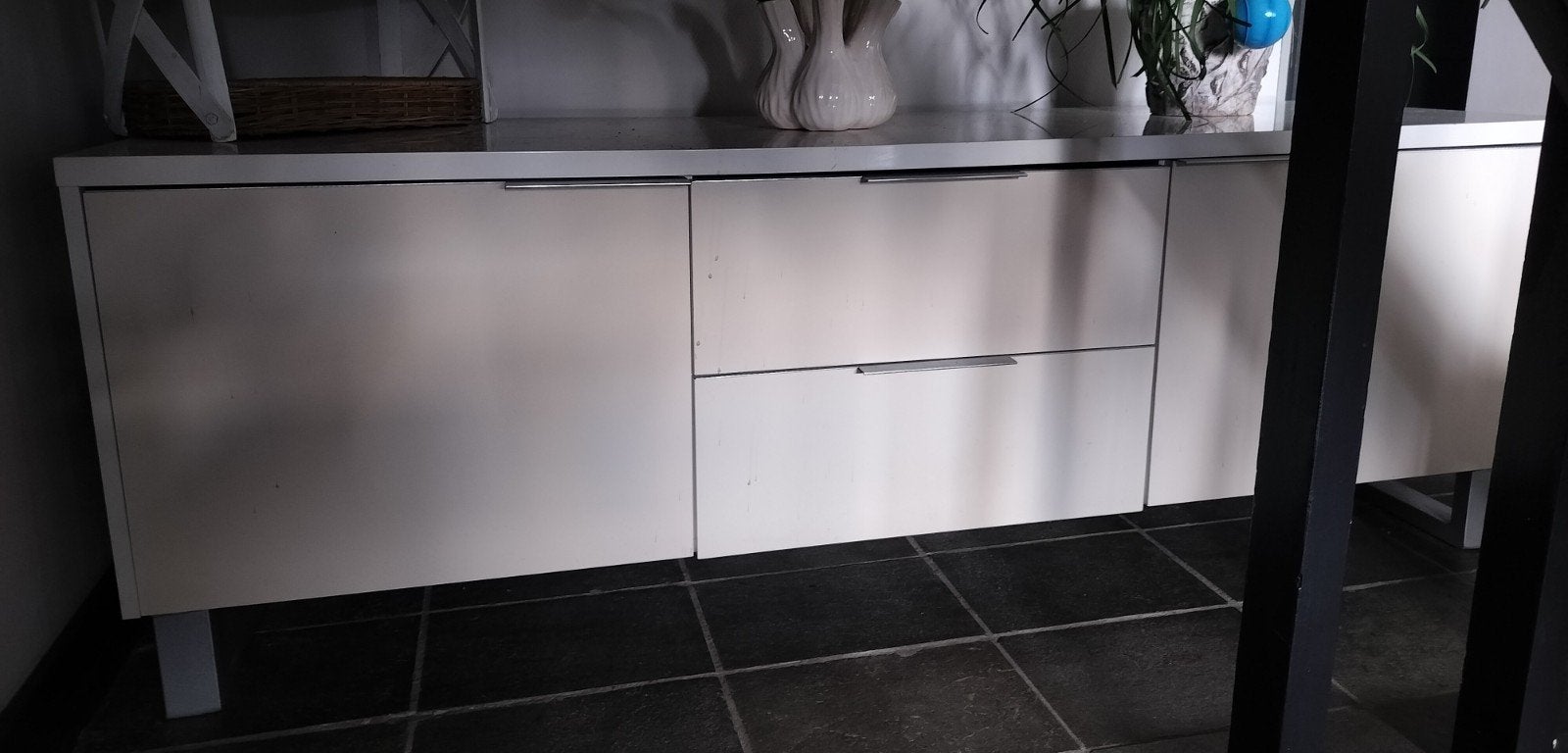 Moderne dressoir met lades en deuren, Ophalen, Overige materialen, Gebruikt, 150 tot 200 cm