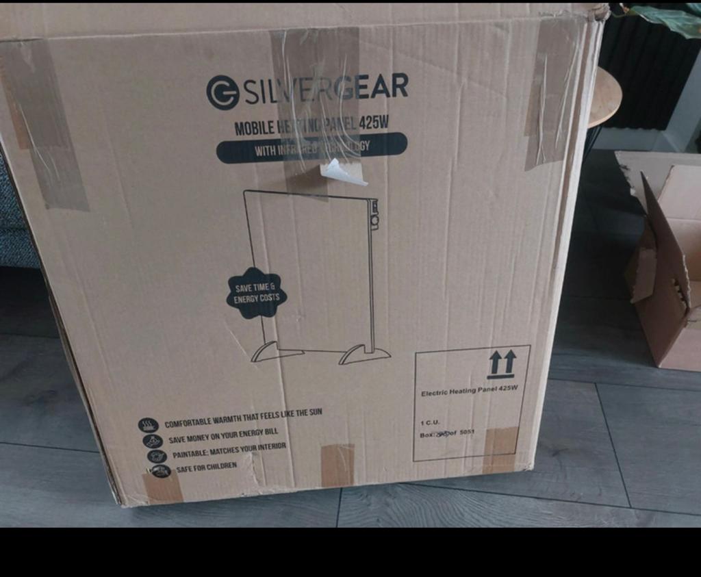 Silvergear Mobiele Elektrische kachel 425W, Huis en Inrichting, Kachels, Overige soorten, Elektrisch, Nieuw, Ophalen of Verzenden