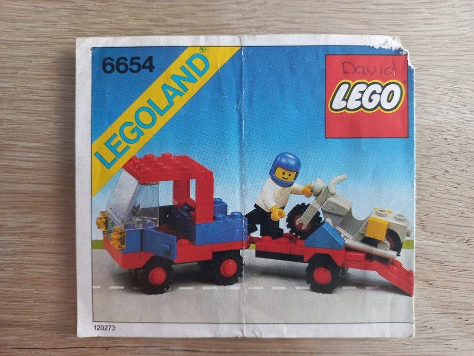 handleiding van de klassieke LEGO Legoland-set 6654: Motorcy, Gebruikt, Lego, Overige typen, Ophalen of Verzenden