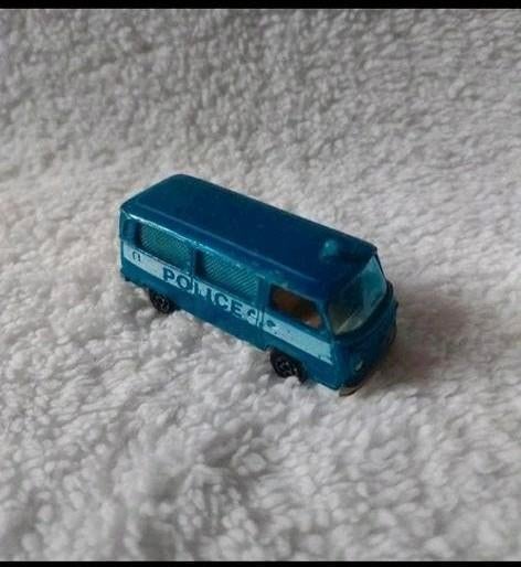 Vintage VW Police Bus  Majorette- Blauw, Ophalen of Verzenden, Gebruikt, Overige typen, Overige merken