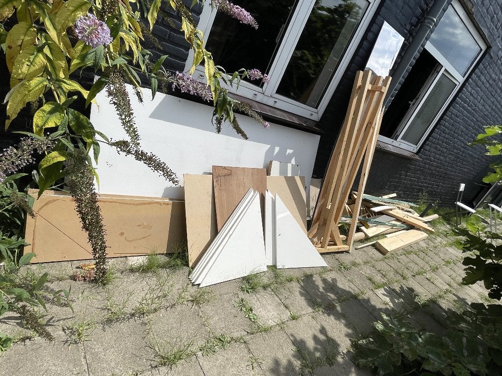 GRATIS hout + houten meubel, Ophalen, Gebruikt, Overige typen, 50 mm of meer