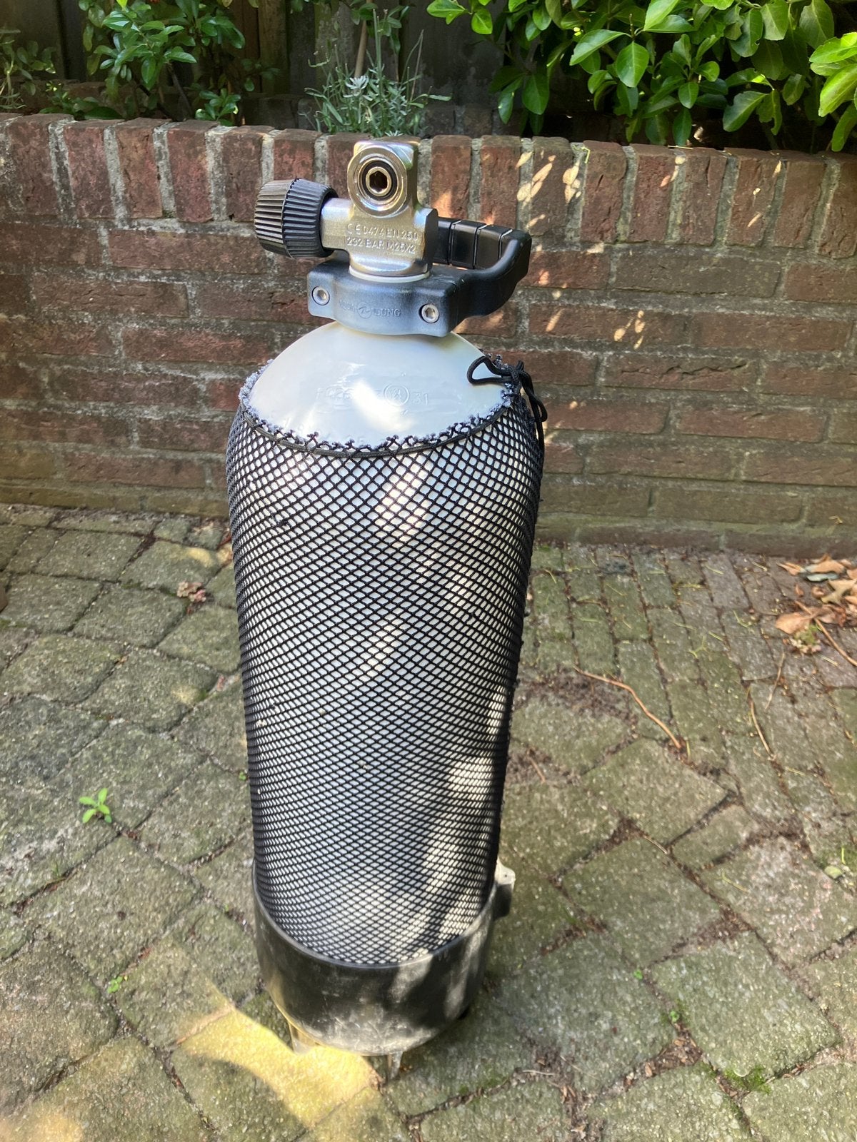 Duikfles 10 liter, 230 bar, recent gekeurd, Ophalen of Verzenden, Zo goed als nieuw, Duikfles
