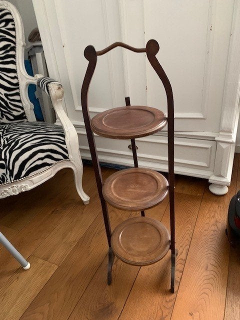 tafeltje, Minder dan 55 cm, Gebruikt, Rond, Hout