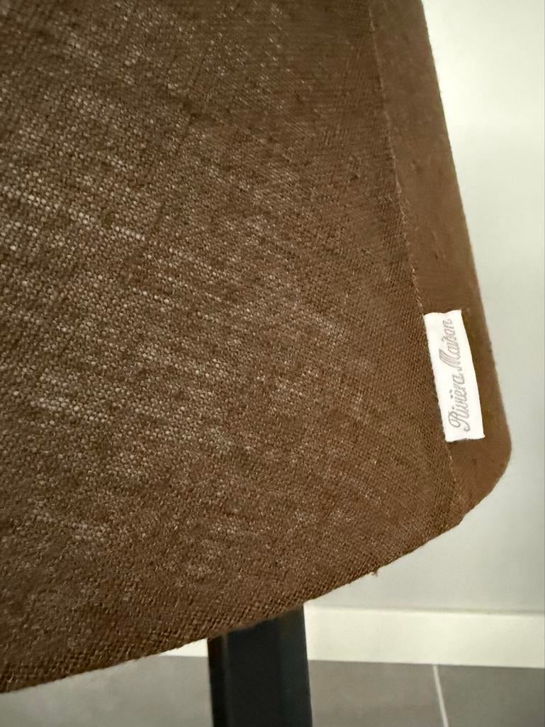 Riviera Maison linen lampenkap bruin, Ophalen of Verzenden, Zo goed als nieuw, Bruin, Rond
