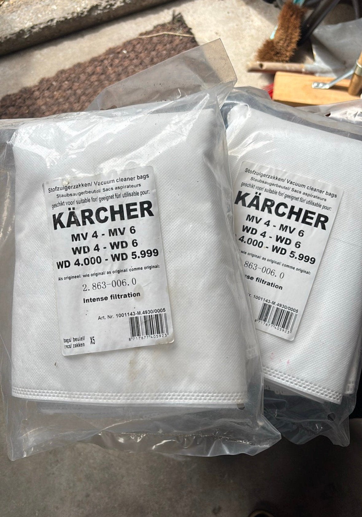 Karcher stofzuigzakken, Ophalen of Verzenden, Zo goed als nieuw, Minder dan 5 m², Zeil