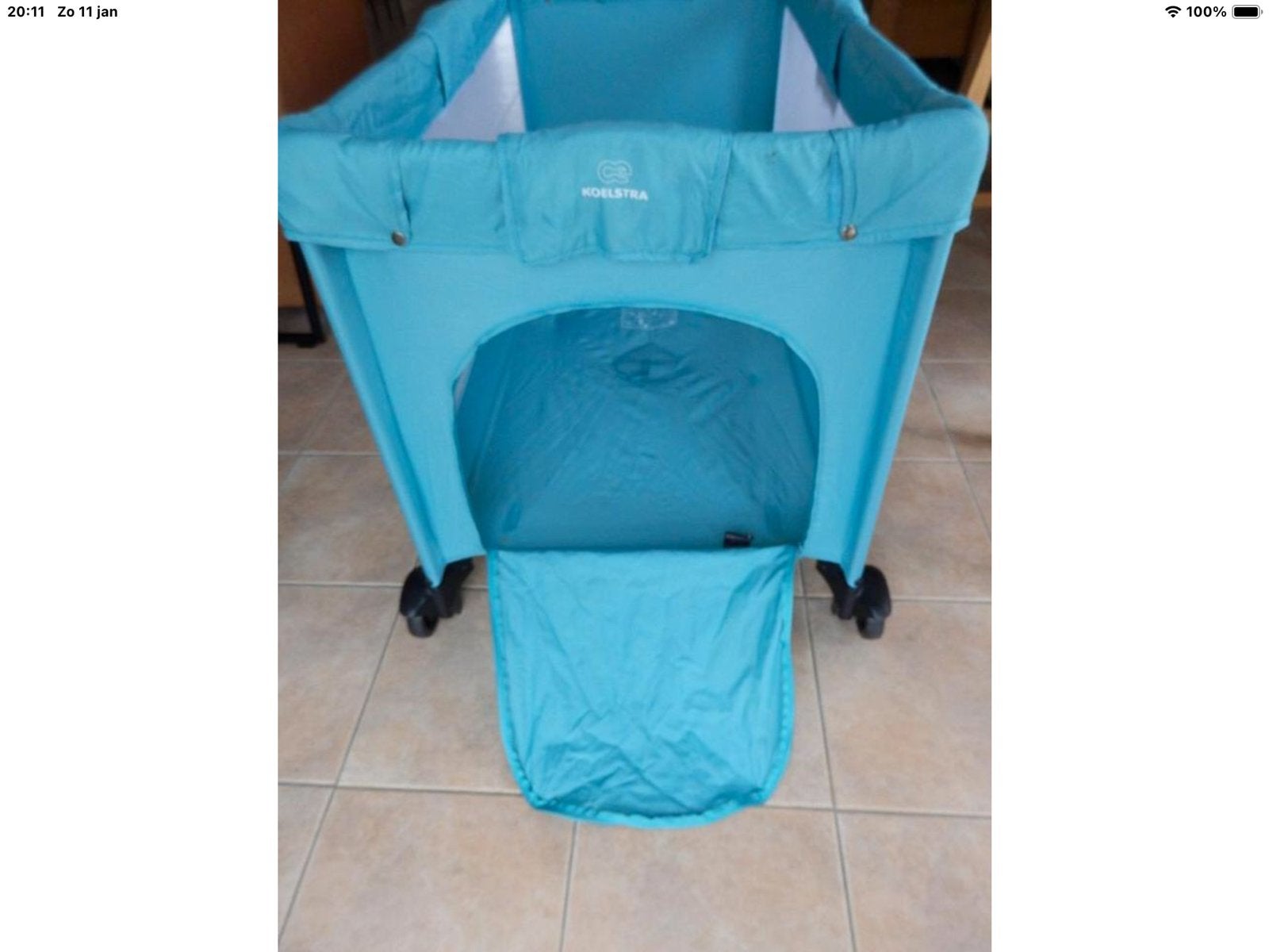 Koelstra campingbedje inclusief matrasje, Ophalen of Verzenden, Zo goed als nieuw, 30 cm of meer