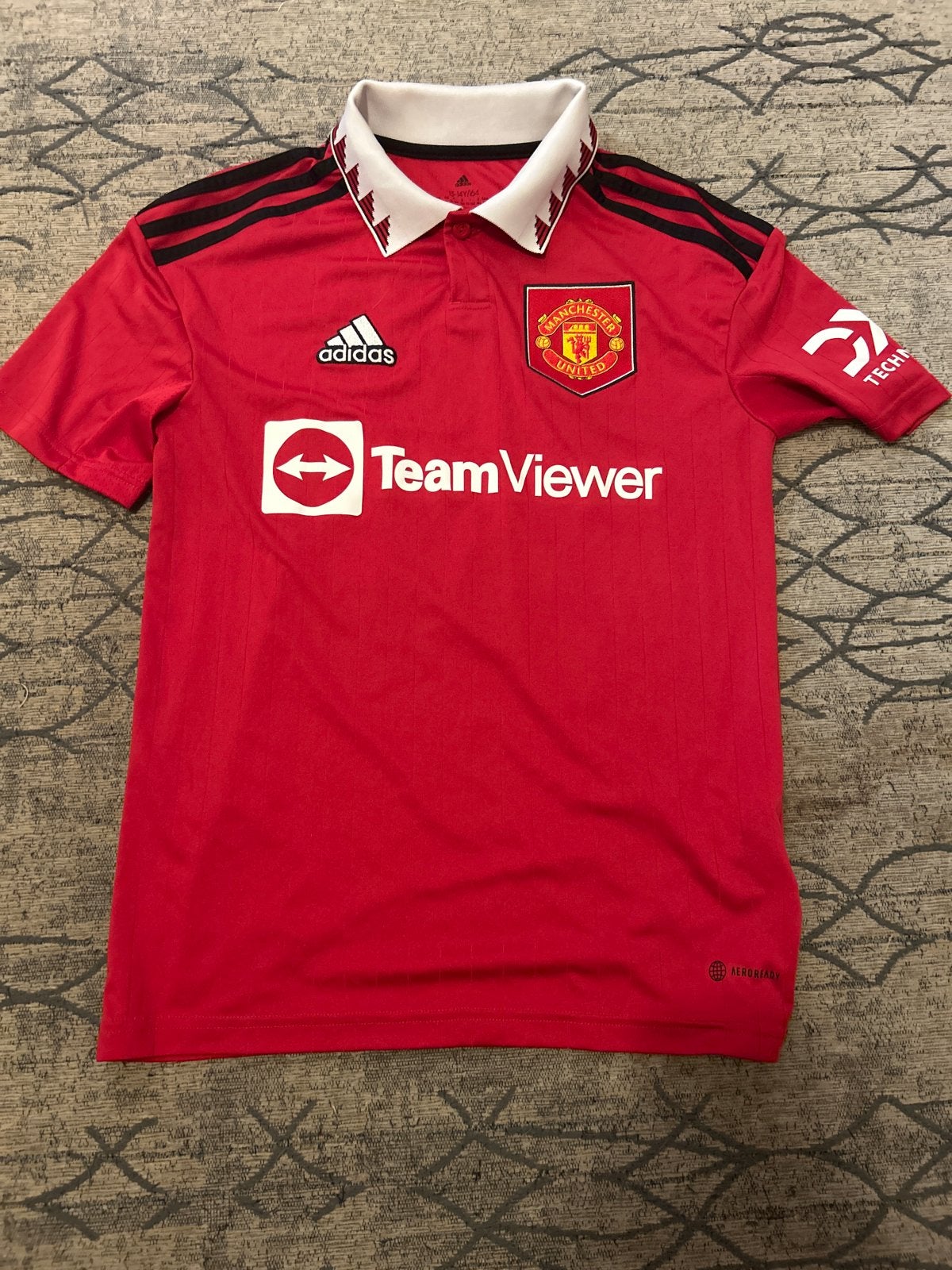 Manchester United thuisshirt met achternaam Keizer, Ophalen of Verzenden, Gedragen, Overige maten, Rood