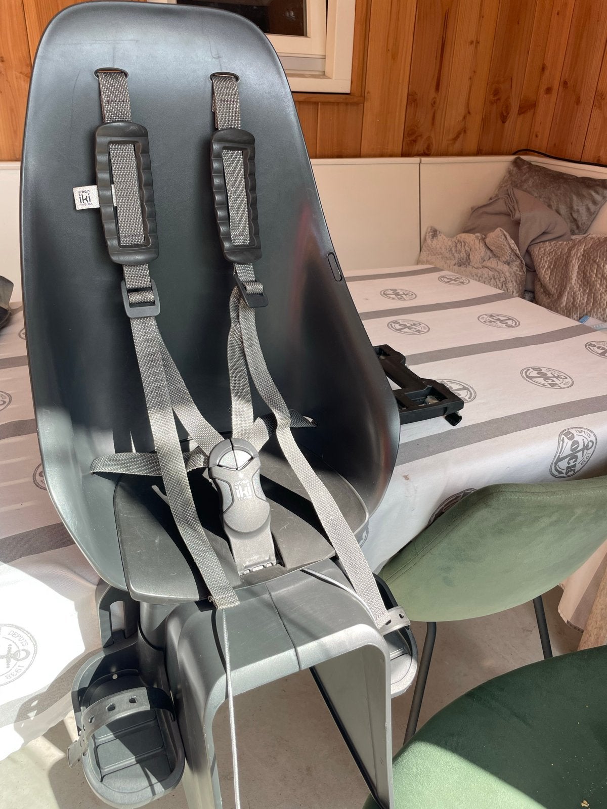 Iki Urban fietszitje achter - grijs, Ophalen, Achterzitje, 9 t/m 18 kg, Gebruikt