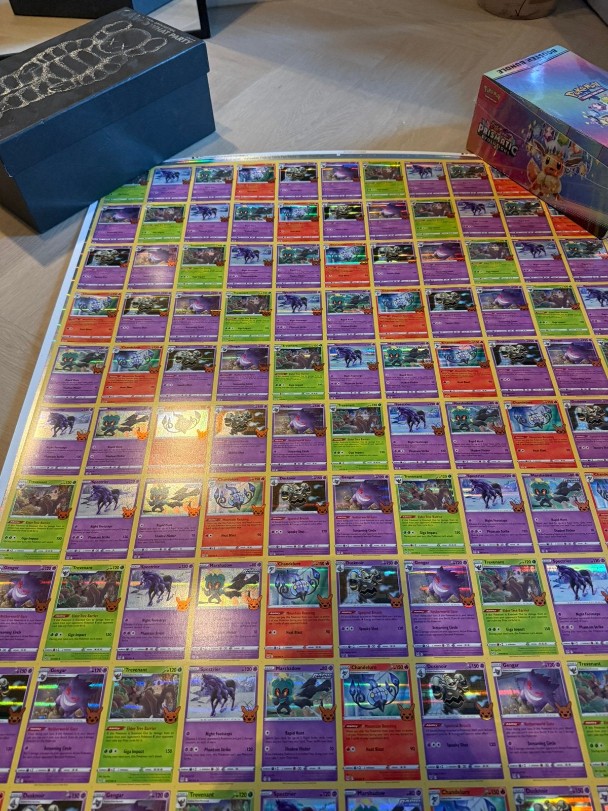 Pokémon Uncut Sheet Gengar, Ophalen of Verzenden, Zo goed als nieuw