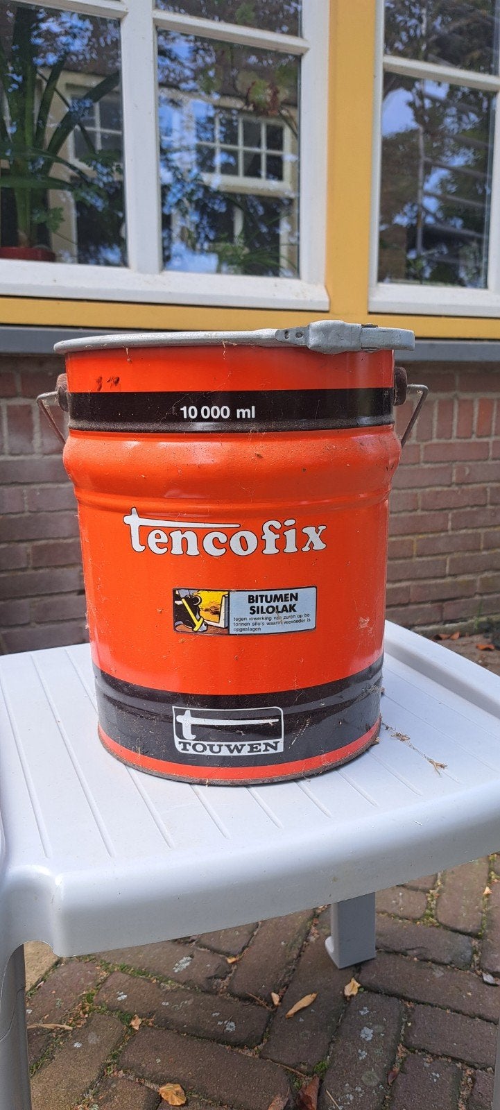 Tencofix bitumen silolak., Doe-het-zelf en Verbouw, Ophalen, Wit