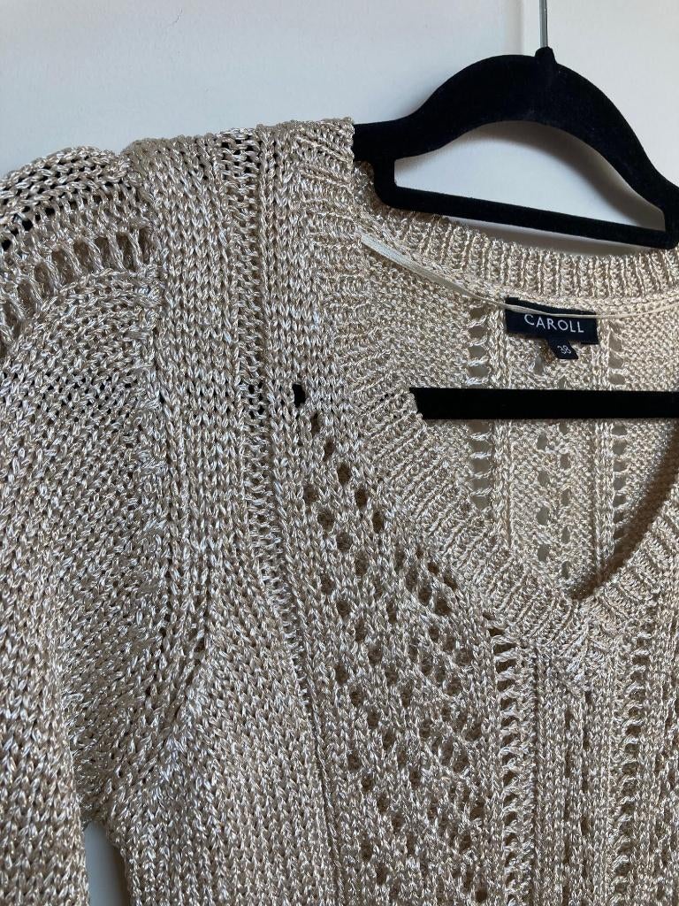 Caroll Paris goud gemêleerde trui grofgebreid 38, Kleding | Dames, Truien en Vesten, Maat 38/40 (M), 10 Impasse du Grand jardin, ZAC de la Moinerie, 35400 SAINT MALO,