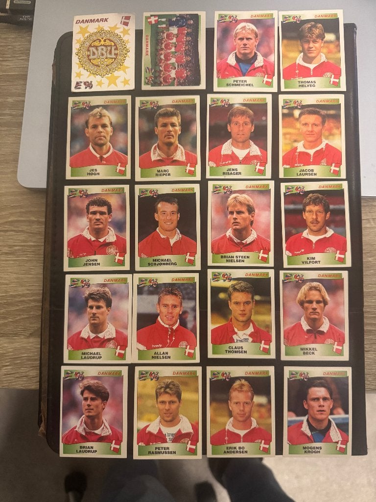 20 Panini plaatjes Euro 96 team Denmark, Ophalen of Verzenden, Zo goed als nieuw, Buitenlandse clubs, Poster, Plaatje of Sticker