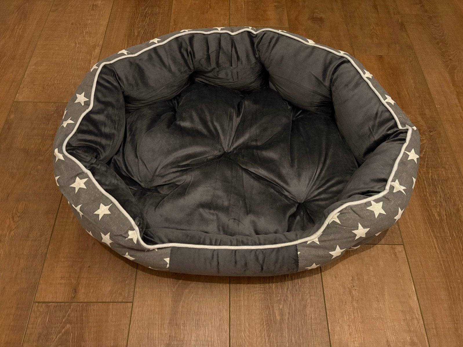Nieuwe honden mand antraciet met sterren, Ophalen, Nieuw, Pluche