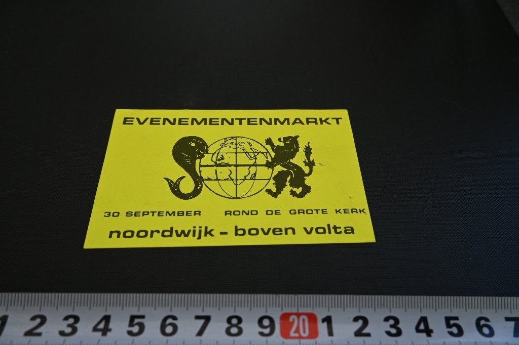 sticker evenementenmarkt noordwijk - boven volta, Ophalen, Zo goed als nieuw