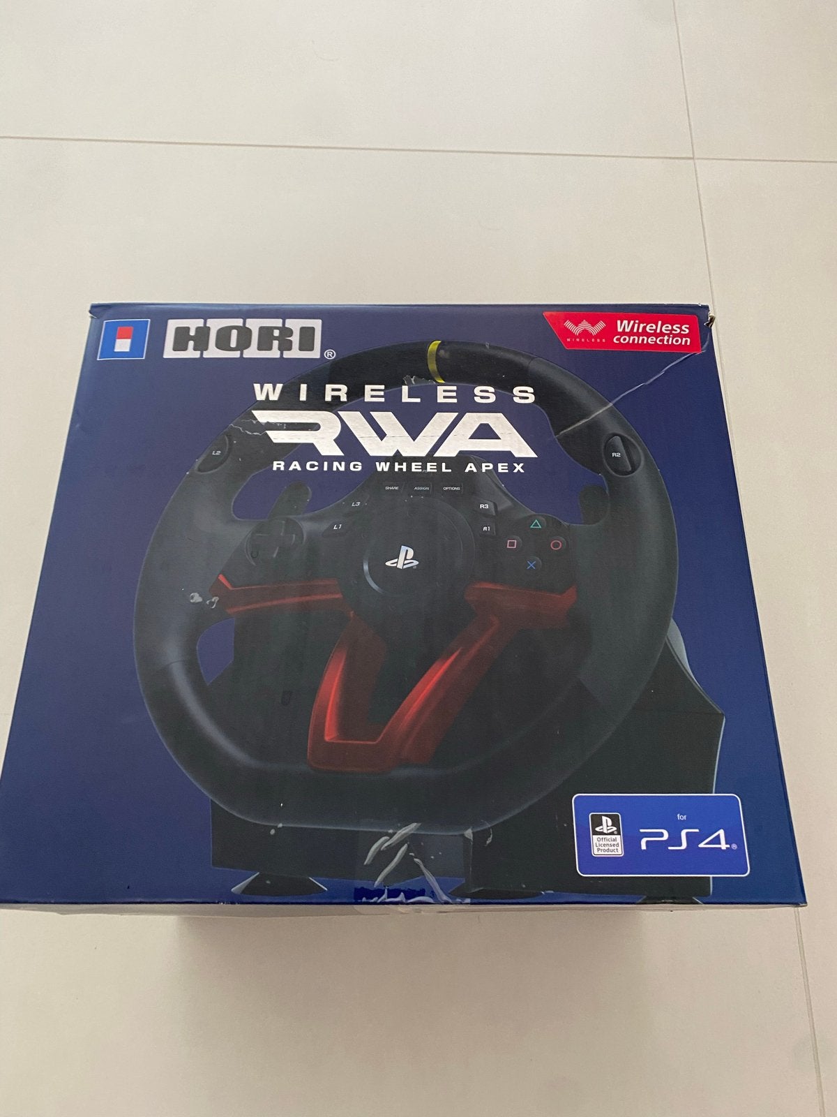 Hori Wireless RWA Racing Wheel Apex  PS4 playstation stuur, Spelcomputers en Games, Ophalen of Verzenden, Zo goed als nieuw, Stuur of Pedalen