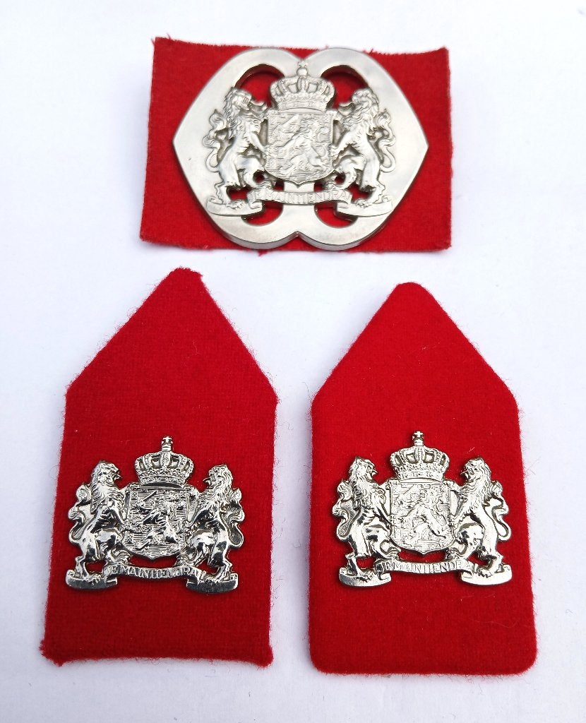Baretembleem Korps Nationale Reserve, 1982-nu, oogjes, Ophalen of Verzenden, Landmacht, Nederland, Embleem of Badge