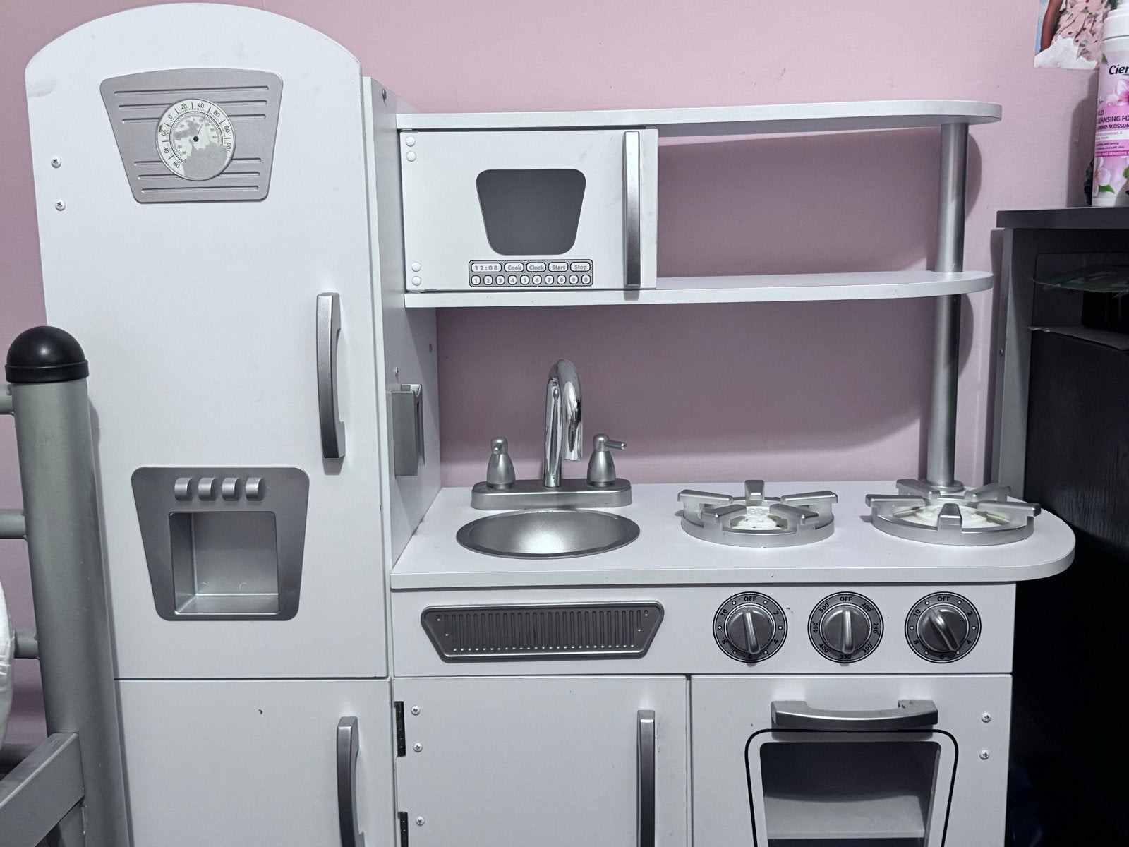 Grote witte houten speelkeuken met accessoires, Ophalen, Gebruikt, Hout, Speelkeuken