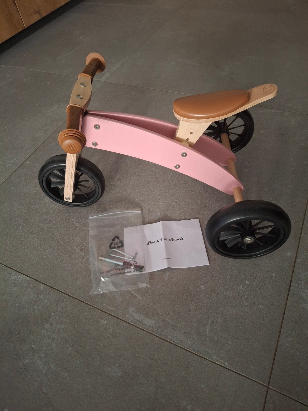 Bandits and Angels Loopfiets Roze - 2-in-1, Ophalen, Zo goed als nieuw, Loopfiets