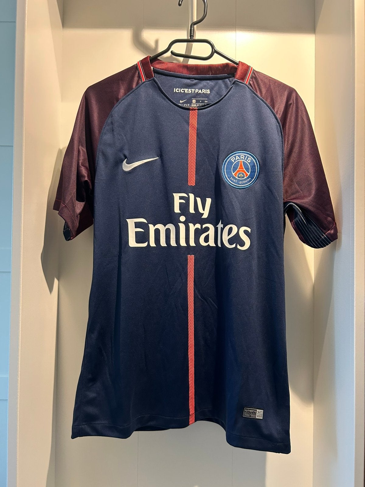 Paris Saint Germain thuis shirt 16/17 Kylian Mbappe, Ophalen of Verzenden, Zo goed als nieuw, Shirt