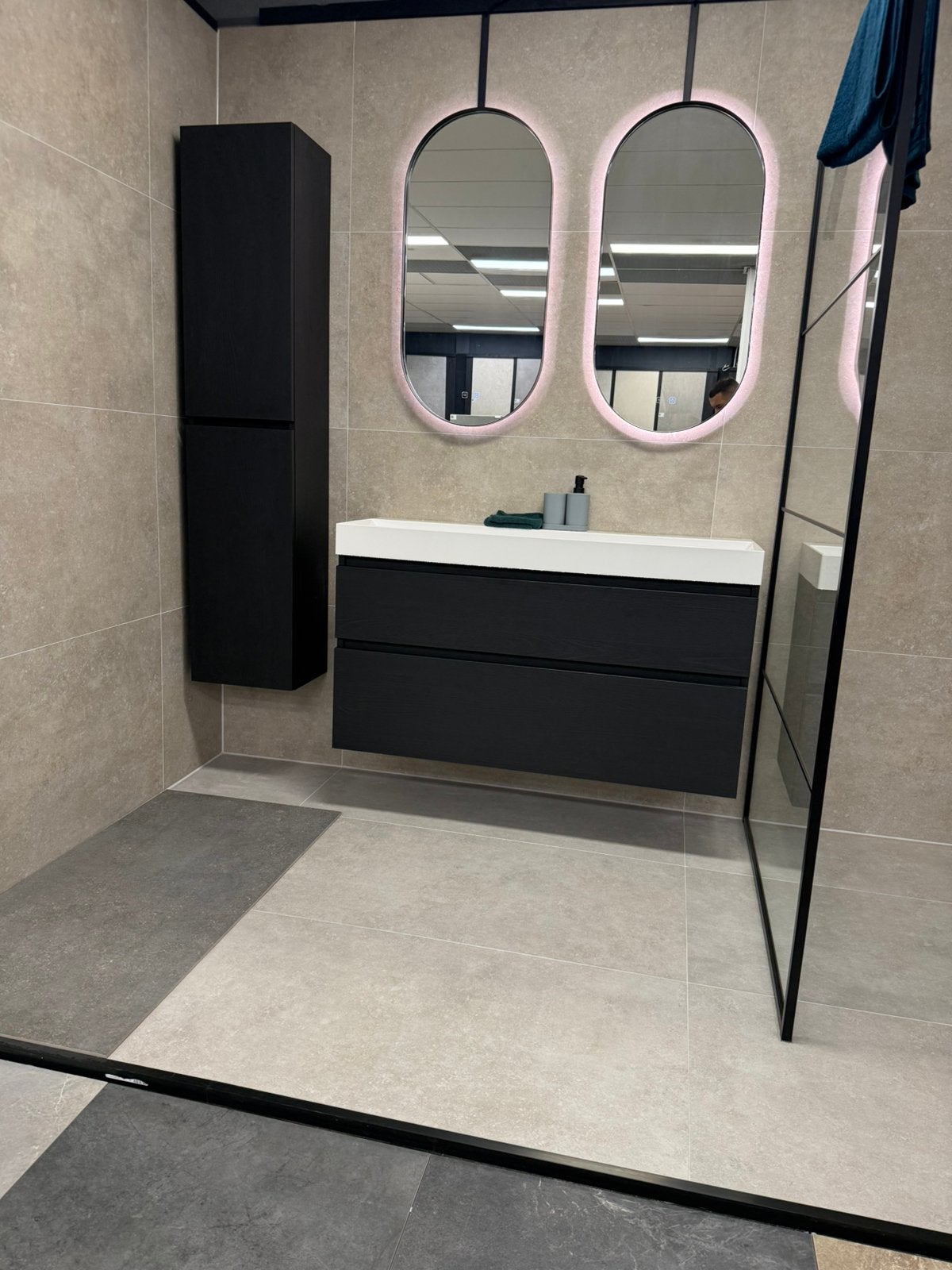 Complete badkamermeubel set 120cm – Showroommodel, Ophalen, 100 tot 150 cm, Overige typen, Nieuw