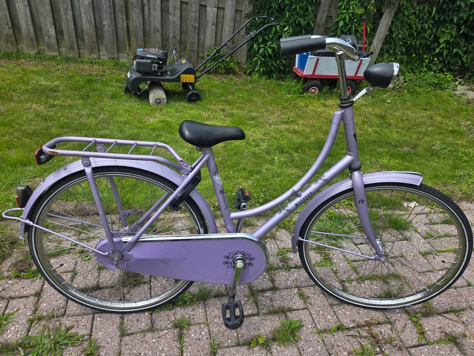 Batavus fiets paars 24 inch, Fietsen en Brommers, Fietsen | Dames | Omafietsen, Ophalen, Terugtraprem, Gebruikt, Batavus
