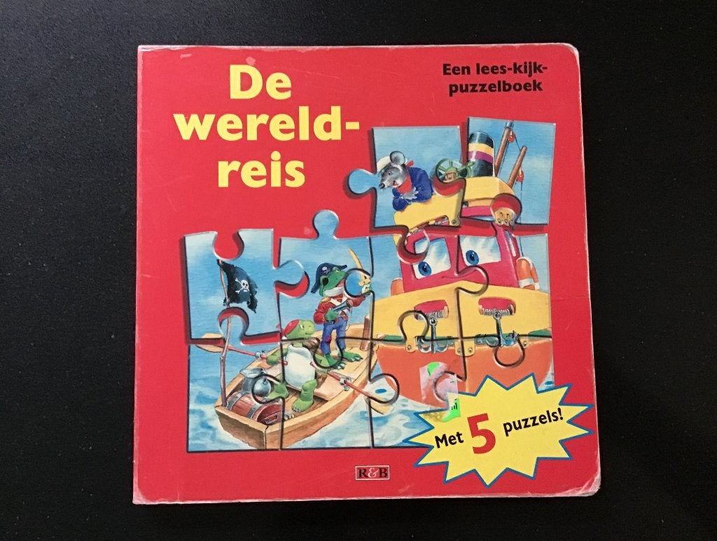 Boek. De wereldreis. Een lees-kijk-puzzelboek. Uitgave 1998., Gelezen, Non-fictie, Verzenden, Jongen of Meisje
