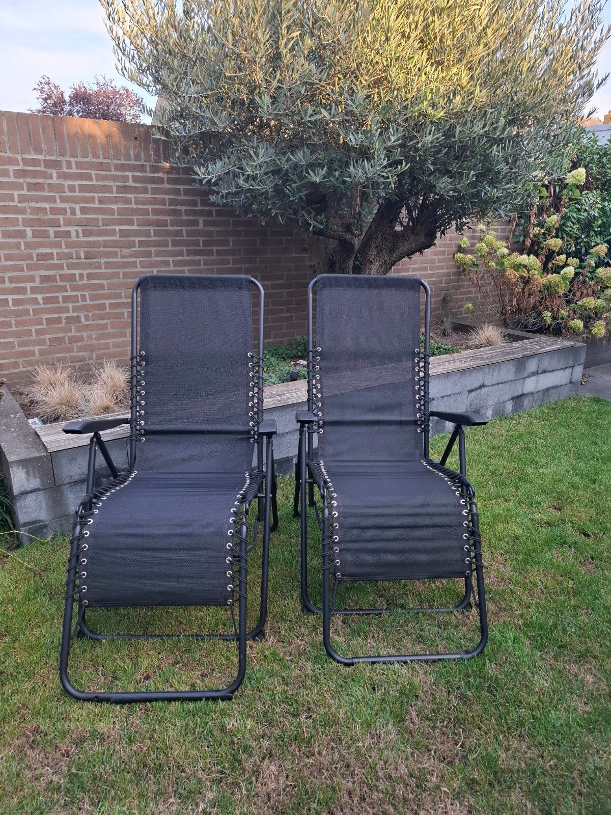 2 tuinstoelen, Tuin en Terras, Ophalen, Zo goed als nieuw, Kunststof, Inklapbaar