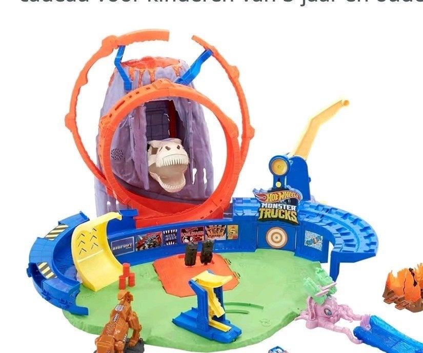 Hotwheels monstertruck vulcano, Ophalen, Zo goed als nieuw, Handmatig, Hot Wheels
