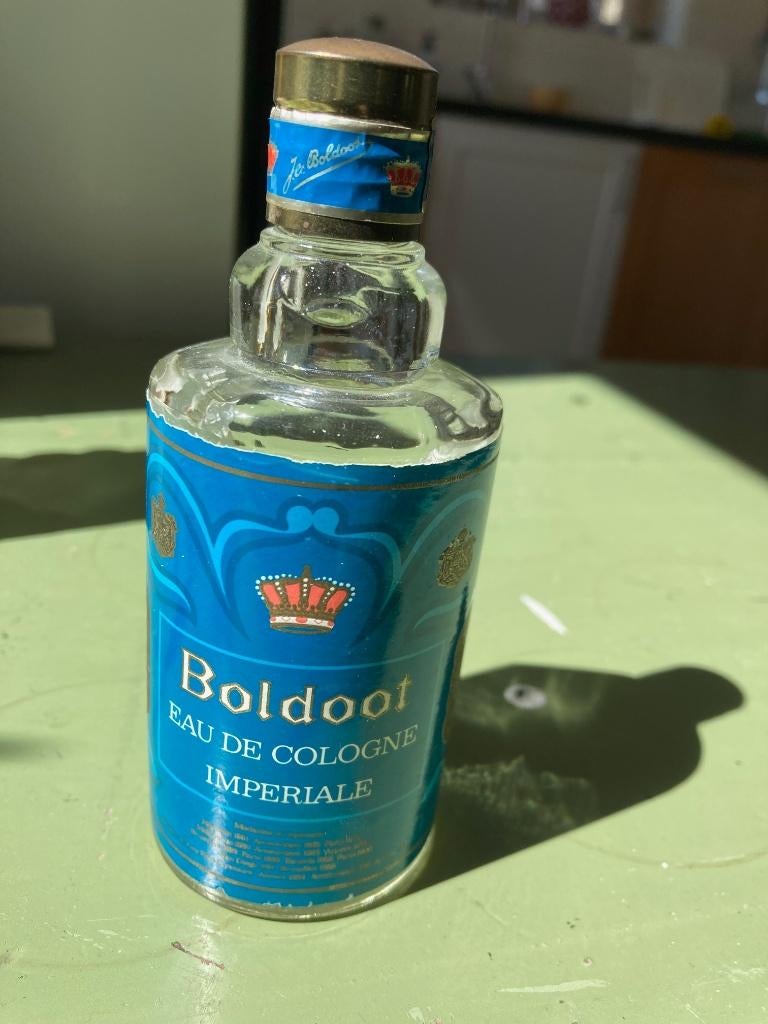 Vintage Boldoot flesje, Ophalen of Verzenden, Gebruikt, Parfumfles, Gevuld