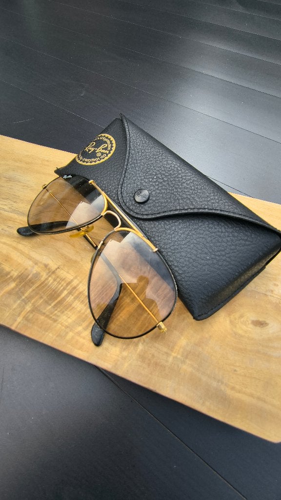 Vintage Ray-Ban B&L USA Precious Metal Outdoorsman 58-14, Sieraden, Tassen en Uiterlijk, Zonnebrillen en Brillen | Heren, Gebruikt