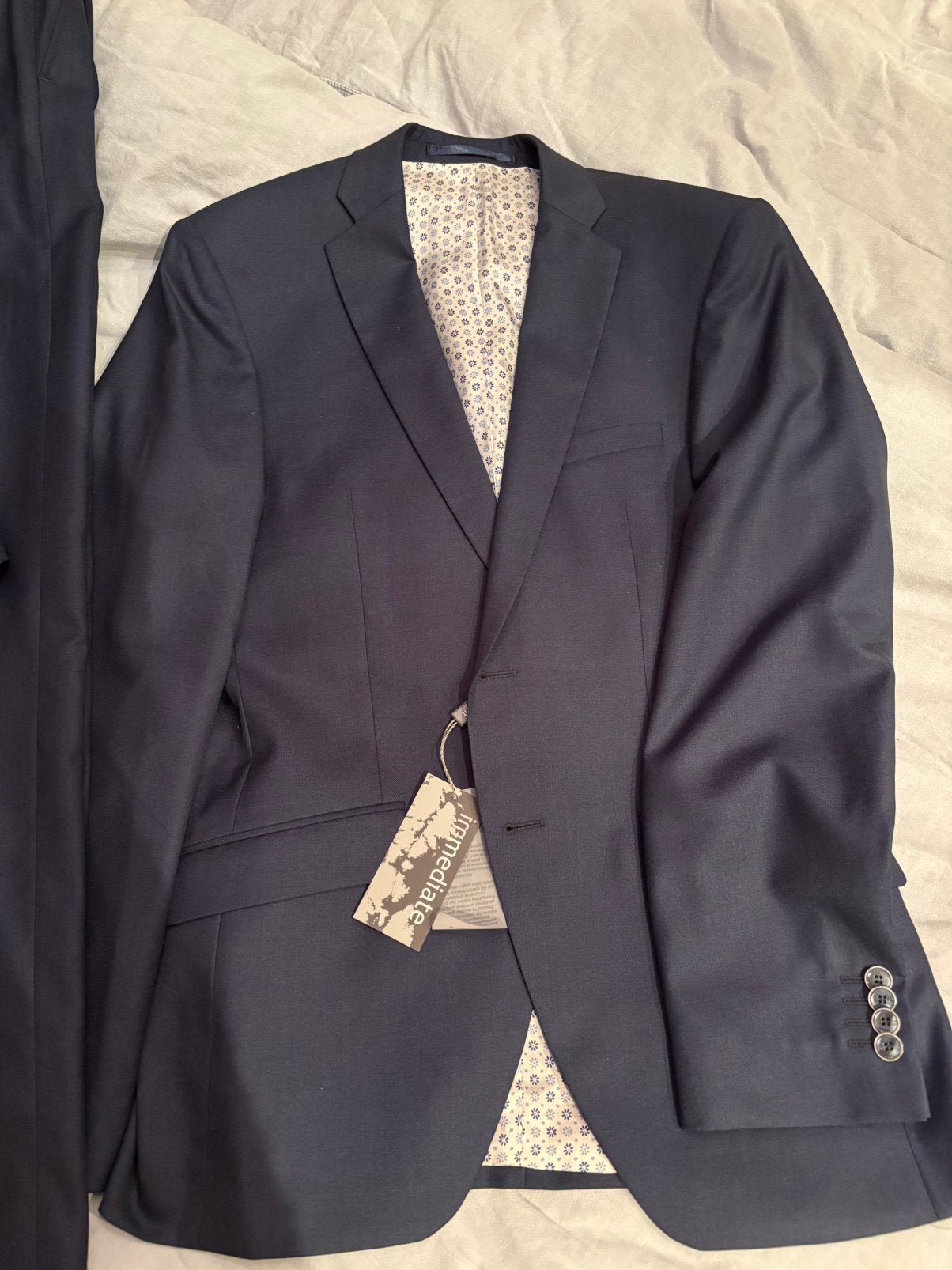 Immediate 48 pak driedelig nieuw, Ophalen of Verzenden, Zo goed als nieuw, Maat 48/50 (M), Blauw
