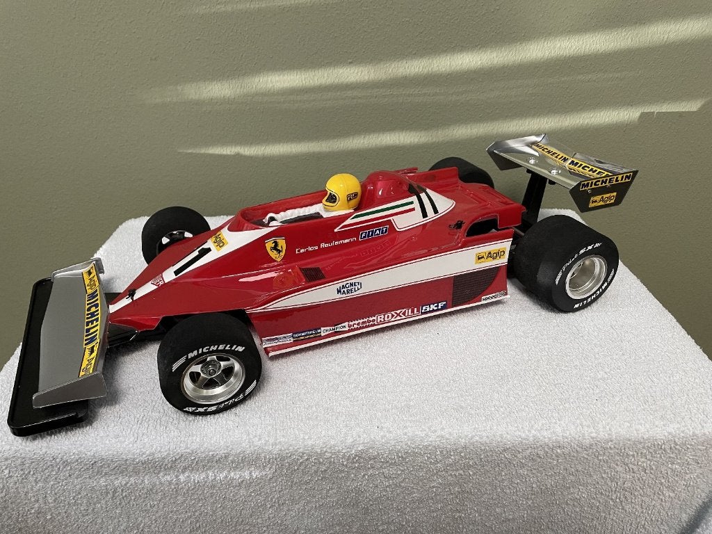 Tamiya 1:10 – Ferrari 312T3 op F104W chassis, 47374, ZGAN, Ophalen of Verzenden, Zo goed als nieuw, Schaal 1:10, Auto onroad