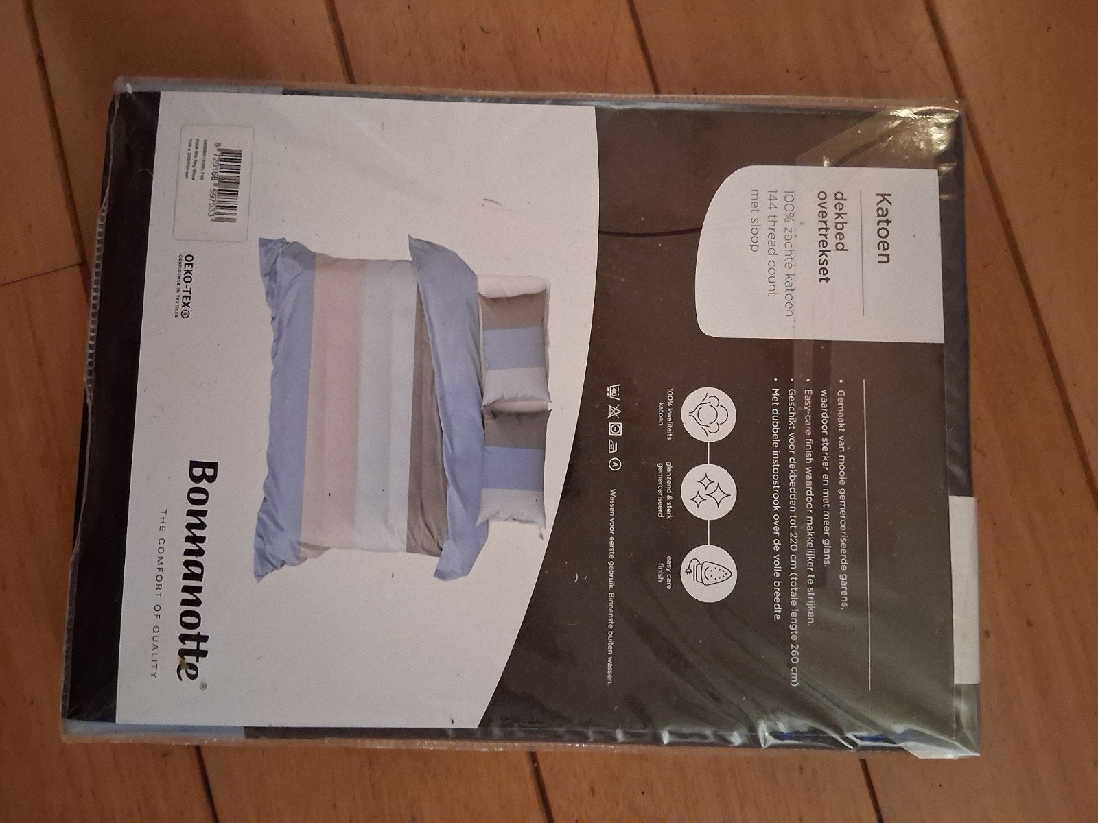 BONNANNOTTE  DEKBEDOVERTREKSET, Eenpersoons, Blauw, Dekbedovertrek, Nieuw